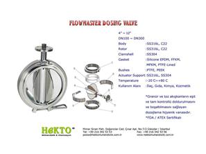 Granulated Partikül Granür Flowmaster Dosing Valve DOSING Dozajlama Vanası Akışkan Hijyenik Hygienic HYGIENIC Aseptic ASEPTIC Sanitary SANITARY