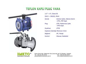 Teflon Kaplı Plug Vana Teflon Lined LINED Plug Valve