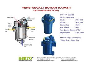 Ters Kovalı Buhar Kapanı Kondenstop Inverted Bucket Steam Trap inverted