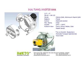 Dual Tunnel Diverter DIVERTER Valve İki Çift Tünelli Yönlendirme Vanası