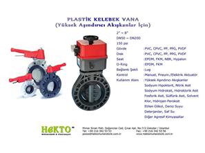 Plastik Kelebek Vana Plastic PLASTIC Butterfly Valve Aşındırıcı Corrosive CORROSIVE 