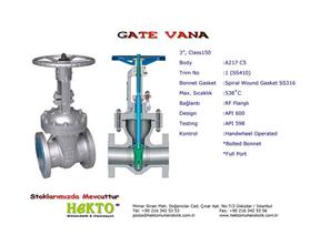 Gate Vana Sürgülü Valve 