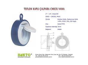 Teflon Kaplı Çalpara Çekvalf Çek vana Lined LINED Check Valve 