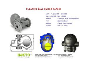 Floating Ball Steam TRAP FLOATING Şamndıralı Buhar Kapanı Yüzen Küreli Kondenstop