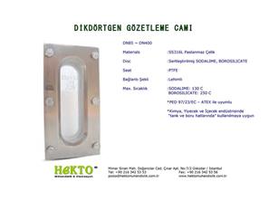 Dikdörtgen Gözetleme Camı Rectangle Sight SIGHT Glass