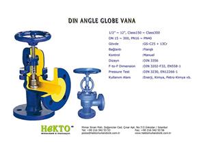 DIN Angle Globe Valve Din Açılı Glop Vana