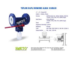 Teflon Kaplı Numune Alma Vanası Lined LINED Sampling SAMPLING Valve