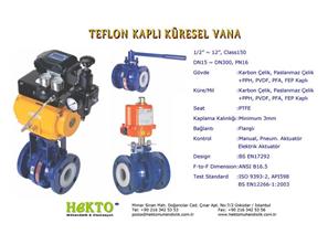 Teflon Kaplı Küresel Vana Teflon Lined LINED Ball Valve