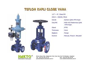 Teflon Kaplı Glop Vana Teflon Lined LINED Globe Valve