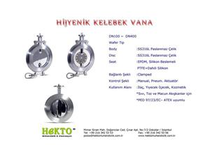 Sanitary SANITARY Hijyenik hygienic aseptic HYGIENIC ASEPTIC Valve Vana Kelebek Butterfly