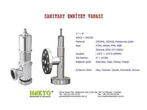 Sanitary SANITARY Hijyenik hygienic aseptic HYGIENIC ASEPTIC Valve Vana Emniyet Safety 