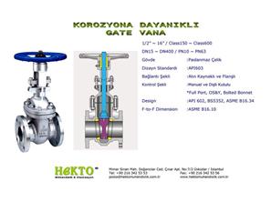 corrosion resistant CORROSION RESISTANT Gate Valve Korozyona Dayanıklı Gate Vana