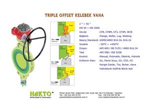 Triple Offset Butterfly Valve TRIPLE Ofset Eccentric ECCENTRIC Eksentrik Vana Kelebek 