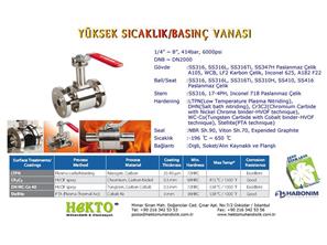 Yüksek Sıcaklık Basınç Küresel Vana High HIGH Temperature Pressure Ball Valve