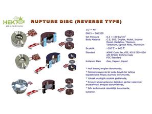 Rupture Disc Parçalanabilen Kırık Kopuk Disk Vana Safety Valve en