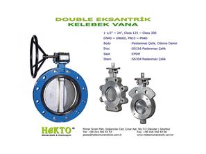 Double Eccentric Offset Ofset ECCENTRIC Butterfly Kelebek Vana Valve 