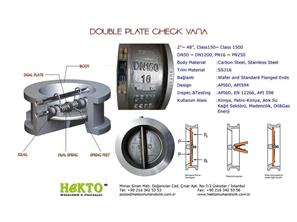 Double Plate Check Valve Çift Diskli Çek Vana Çekvalf Cek 