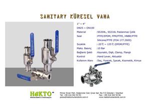 Sanitary SANITARY Hijyenik hygienic aseptic HYGIENIC ASEPTIC Valve Vana Ball Küresel