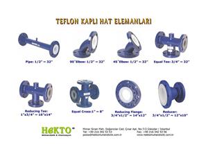 Teflon Kaplı Hat Elemanları Fittings FITTINGS Teflon LINED Lined 