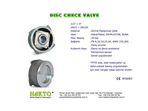 Disc Check Valve DISC Disk Çek Vana Disko Çekvalf 