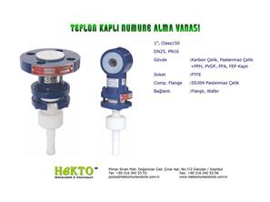 Teflon Kaplı Numune Alma Vansı Lined LINED Sampling SAMPLING Valve