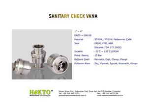 Sanitary SANITARY Hijyenik hygienic aseptic HYGIENIC ASEPTIC Valve Vana Check Çekvalf Çek Cek