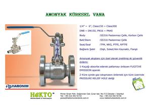 Amonyak Küresel Vana Ammonia Ball Valve AMMONIA 