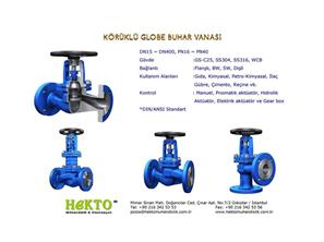 körüklü Glop Buhar Vanası Bellows Steam Globe Valve 