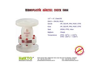 Termoplastik Küresel cek Çek Çekvalf Thermoplastic THERMOPLASTIC Ball Check Valve