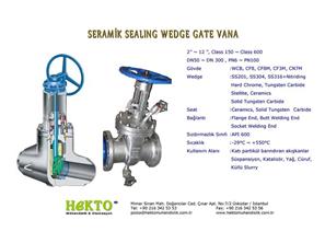 Seramik Sızdırmazlık Disk Sürgülü Vana Ceramics CERAMICS Sealing SEALING Wedge Gate Valve