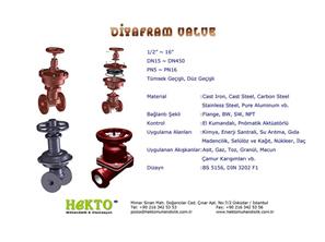 Diyafram Vana Diaphragm Valve DIAPHRAGM