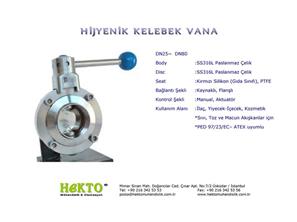 Sanitary SANITARY Hijyenik hygienic aseptic HYGIENIC ASEPTIC Valve Vana Kelebek Butterfly