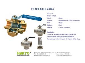 Filtreli Süzgeç Küresel Vana Filter Ball Valve FILTER STRAINER Strainer