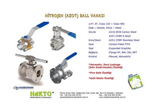 Nitrojen Azot Küresel Vana Nitrogen Azote NITROGEN Ball Valve