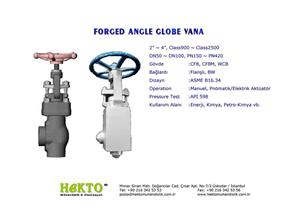 Forged Angle Globe Valve Dövme Açılı Glop Vana