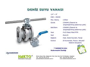 Deniz Suyu Küresel Vana Sea Water Seawater Ball Valve