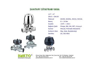 Sanitary SANITARY Hijyenik hygienic aseptic HYGIENIC ASEPTIC Valve Vana Diyafram Diaphragm DIAPHRAGM