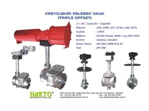 Kreyojenik Kelebek Vana Cryogenics Butterfly Valve CRYOGENICS Triple Tripple TRIPLE TRIPPLE Ofset OFFSET