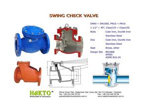 Swing Check Valve SWING Çek Vana Cek Çalparalı Çekvalf