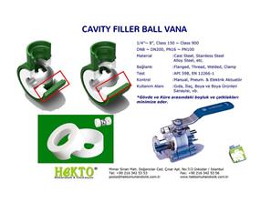 Cavity Filler Ball Valve CAVITY FILLER Küresel Vana KAVITY Kaviti