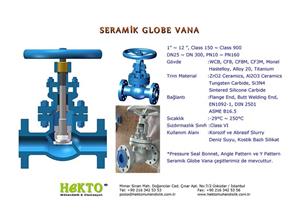Seramik Kaplı Glop Vana Ceramics CERAMICS Globe Valve