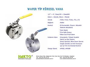 Wafer Tip Küresel Vana Wafer Type Ball Valve Flanged Flanşlı 