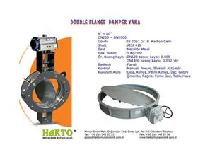 Double Flange Damper Valve Flanş Kelebek Butterfly Vana