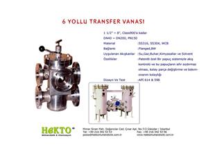 6 Yollu Transfer Vanası Six SIX ways Transfer Valve Multiway MULTIWAY