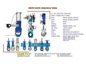 Bıçaklı Sürgülü Vana Knifegate KNIFEGATE Valve